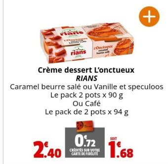 Coccinelle Supermarché Crème dessert L'onctueux RIANS offre