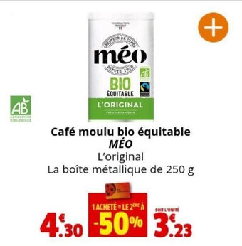 Café moulu bio équitable MÉO