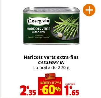 Coccinelle Supermarché Haricots verts extra-fins CASSEGRAIN offre