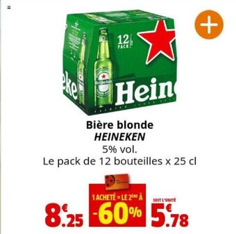 Coccinelle Supermarché Bière blonde HEINEKEN offre