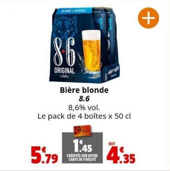 Coccinelle Supermarché Bière blonde 8.6 offre
