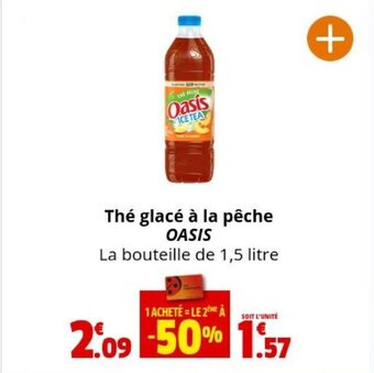 Coccinelle Supermarché Thé glacé à la pêche OASIS offre