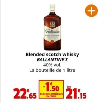 Coccinelle Supermarché Blended scotch whisky BALLANTINE'S offre