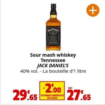Coccinelle Supermarché Sour mash whiskey Tennessee JACK DANIEL'S offre