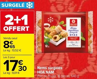 Carrefour Market Nems surgelés HOA NAM offre