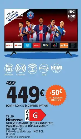 E.Leclerc TV LED Réf. 55A7100F offre