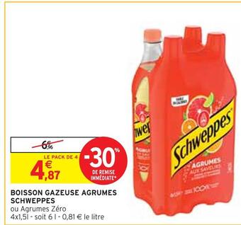 Intermarché Schweppes boisson gazeuse agrumes offre