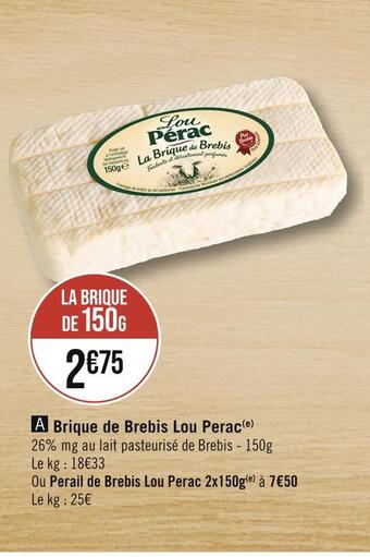 Casino Hyperfrais Lou perac brique de brebis offre