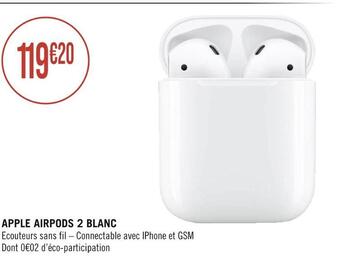 Apple airpods 2 blanc