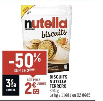 Spar Nutella biscuits nutella ferrero offre