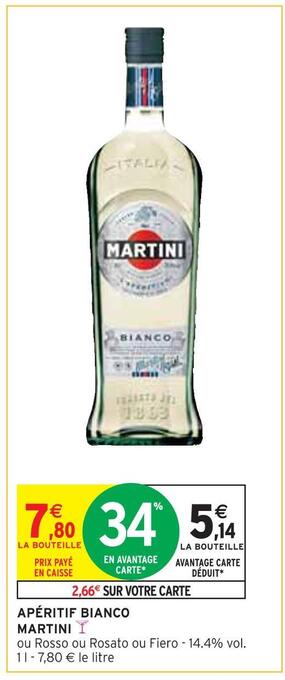 Intermarché Martini apéritif bianco offre