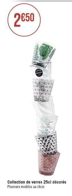 Casino Hyperfrais Collection de verres 25cl décorés offre