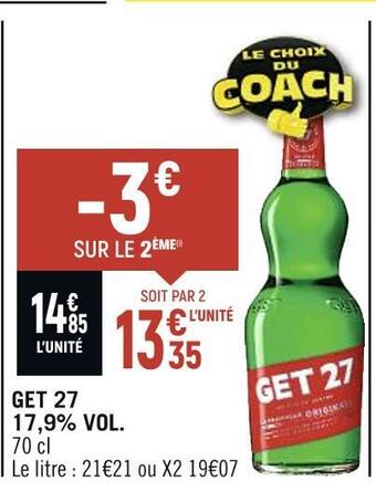 Spar Get 27 get 27 17,9% vol offre