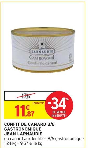 Jean larnaudie confit de canard 8/6 gastronomique