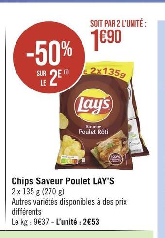 Casino Hyperfrais Lay’s chips saveur poulet offre