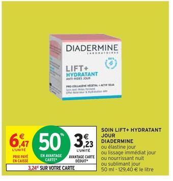 Intermarché Diadermine soin lift+ hydratant jour offre