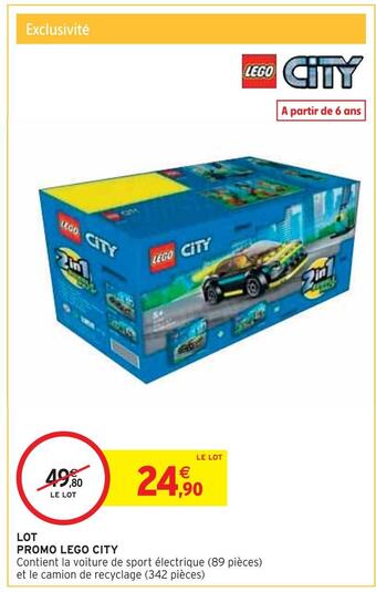 Intermarché Lego lot promo lego city offre