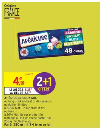 Intermarché Apéricube apéricube cocktail offre