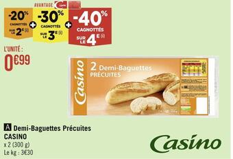 Casino Hyperfrais Casino demi-baguettes précuites offre