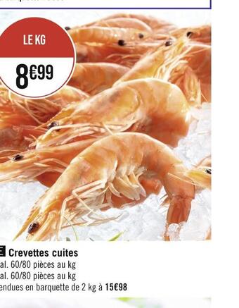 Casino Hyperfrais Crevettes cuites offre