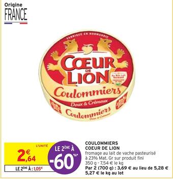 Intermarché Coeur de lion coulommiers offre