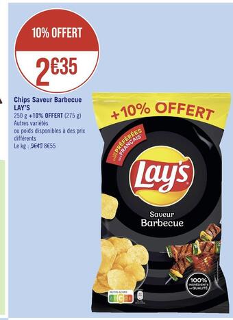 Casino Hyperfrais Lay’s chips saveur barbecue offre