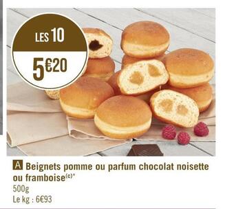 Casino Hyperfrais Beignets pomme ou parfum chocolat noisette ou framboise offre