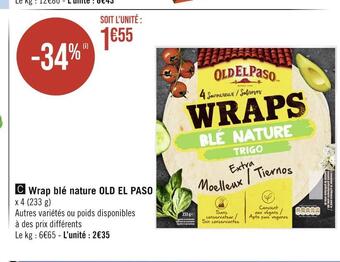 Old el paso wrap blé nature