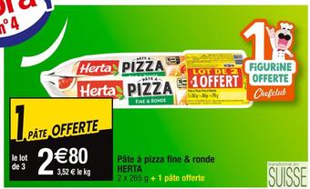 Cora x Carrefour Herta pâte à pizza fine & ronde offre