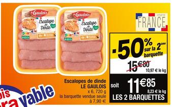 Cora Le gaulois escalopes de dinde offre