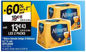 Cora Affligem bière blonde belge d'abbaye 6,7 % vol offre