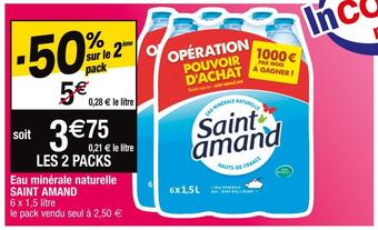 Cora x Carrefour Saint amand eau minérale naturelle offre