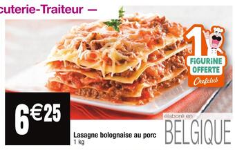 Cora x Carrefour Lasagne bolognaise au porc offre