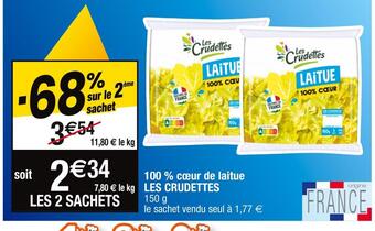 Cora Les crudettes 100 % cœur de laitue offre