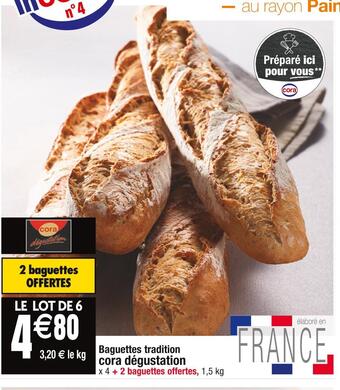 Cora dégustation baguettes tradition