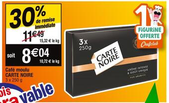 Cora x Carrefour Carte noire café moulu offre