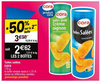 Cora Cora tuiles salées offre