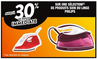 Cora x Carrefour Philips jusqu’à 30% de remise immédiate sur une sélection de produits soin du linge philips offre