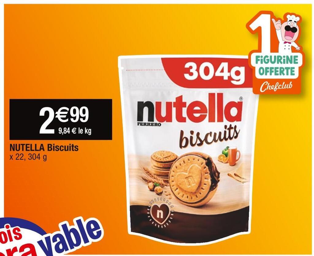 Promo Nutella biscuits chez Cora