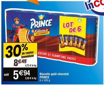 Cora Prince biscuits goût chocolat offre