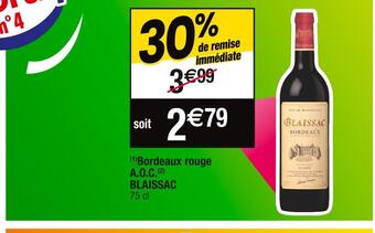 Cora Bordeaux rouge a.o.c. blaissac offre