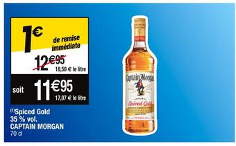 Cora Captain morgan spiced gold 35 % vol offre