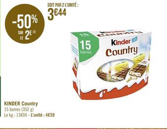 Casino Supermarchés Kinder country kinder country offre