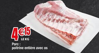 Cora x Carrefour Porc : poitrine entière avec os offre