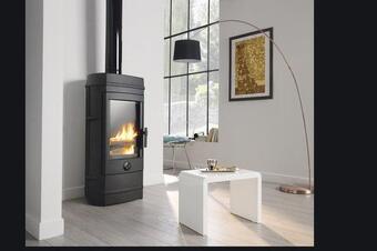 Brico Dépôt Invicta poêle à bois balham anthracite - 12 kw offre