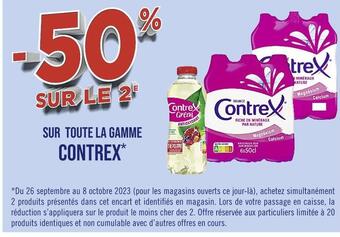 Casino Supermarchés Contrex -50% sur le 2e sur toute la gamme contrex offre