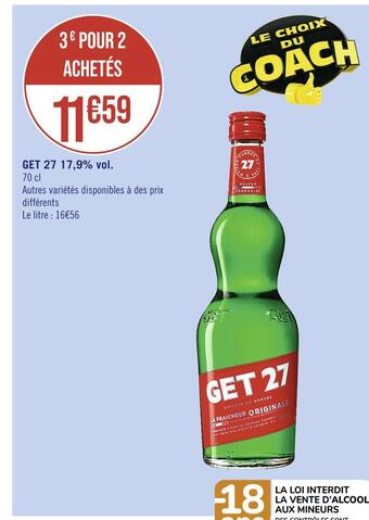Casino Supermarchés Get 27 get 27 17,9% vol offre