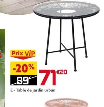 Gifi E - Table de jardin urban offre