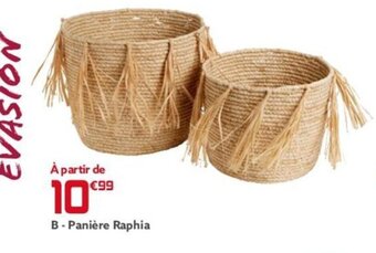 Gifi B - Panière Raphia offre