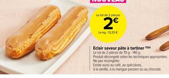 Carrefour Market Eclair saveur pâte à tartiner offre